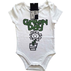 Green Day - Greenday Flower Pot Toddler Wht Babygrow