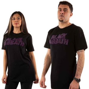 Black Sabbath - Wavy Logo Diamante Uni Bl    i gruppen MERCH / T-Shirt / Rockoff_Nya April24 hos Bengans Skivbutik AB (5530689r)