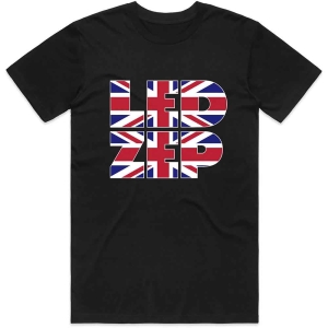 Led Zeppelin - Union Jack Type Uni Bl    i gruppen MERCH / T-Shirt / Rockoff_Nya April24 hos Bengans Skivbutik AB (5535324r)