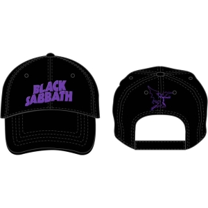 Black Sabbath - Logo & Devil Bl Baseball C i gruppen MERCHANDISE / Merch / Hårdrock hos Bengans Skivbutik AB (5532901)