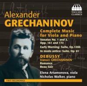 Grechaninov - Works For Viola & Piano i gruppen Externt_Lager / Naxoslager hos Bengans Skivbutik AB (1022248)