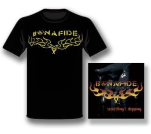 Bonafide - Something Dripping + T-Shirt (S) i gruppen CD / Hårdrock,Pop-Rock,Svensk Musik hos Bengans Skivbutik AB (1093191)