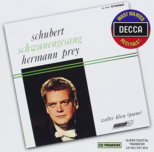 Prey Hermann/Klein Walter - Schwanengesang i gruppen CD / Klassiskt hos Bengans Skivbutik AB (1102908)