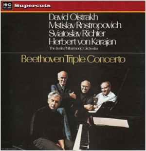 Beethoven/Triple Concerto - Oistrakh/Rostropovich/Karajan i gruppen VINYL / Pop hos Bengans Skivbutik AB (1310207)