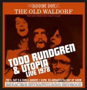 Rundgren Todd & Utopia - Live At Old Waldorf Aug.1978 i gruppen CD / Rock hos Bengans Skivbutik AB (1702263)