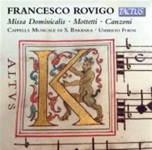 Rovigo Francesco - Missa Dominicalis, Motetti & Canzon i gruppen Externt_Lager / Naxoslager hos Bengans Skivbutik AB (1871655)