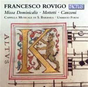 Rovigo Francesco - Missa Dominicalis, Motetti & Canzon i gruppen Externt_Lager / Naxoslager hos Bengans Skivbutik AB (1871655)