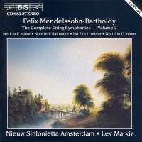 Mendelssohn Felix - Complete String Symphony Vol 2 i gruppen Externt_Lager / Naxoslager hos Bengans Skivbutik AB (2006886)