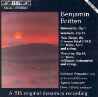 Britten Benjamin - Sinfonietta Op.1 i gruppen CD / Klassiskt hos Bengans Skivbutik AB (2006932)