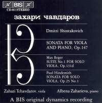 Shostakovich Dmitry - Son For Vla Piano/Reger i gruppen Externt_Lager / Naxoslager hos Bengans Skivbutik AB (2009211)