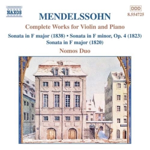 Mendelssohn Felix - Complete Works For Violin & Pi i gruppen Externt_Lager / Naxoslager hos Bengans Skivbutik AB (2010782)