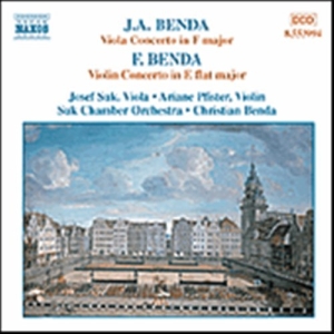 Benda J/Benda F - Viola & Violin Concertos i gruppen Externt_Lager / Naxoslager hos Bengans Skivbutik AB (2010885)