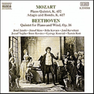 Mozart/Beethoven - Piano Quintets i gruppen Externt_Lager / Naxoslager hos Bengans Skivbutik AB (2011093)