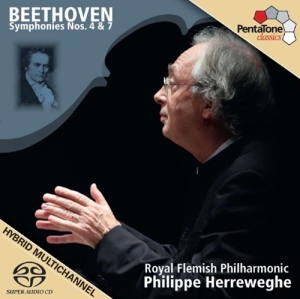 Beethoven - Sinfonien 4 & 7 i gruppen MUSIK / SACD / Klassiskt hos Bengans Skivbutik AB (2036512)