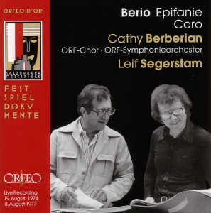 Berio Luciano - Epifanie / Coro i gruppen Externt_Lager / Naxoslager hos Bengans Skivbutik AB (2042711)