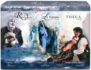 Plácido Domingo Orchestra Sinfonic - La Traviata Rigoletto Tosca (3 Bd i gruppen MUSIK / Musik Blu-Ray / Klassiskt hos Bengans Skivbutik AB (2235760)