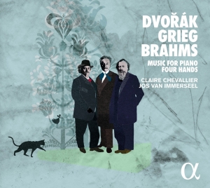 Brahms Johannes Dvorák Antonin - Music For Piano Four Hands i gruppen Externt_Lager / Naxoslager hos Bengans Skivbutik AB (2482666)
