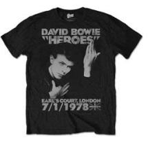 David Bowie - Heroes Court Mens Black TS i gruppen MERCH / T-Shirt / Sommar T-shirt 23 hos Bengans Skivbutik AB (2626141r)