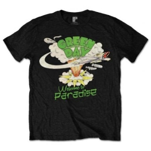 Green Day -  Welcome To Paradise Mens Black T Shirt (L) i gruppen ÖVRIGT / Merch T-shirts / T-shirt Kampanj hos Bengans Skivbutik AB (2626228)
