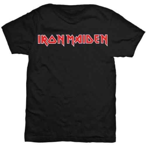 Iron Maiden - Logo Men's Black T Shirt i gruppen Minishops / Iron Maiden hos Bengans Skivbutik AB (2626312r)