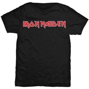 Iron Maiden - Logo Men's Black T Shirt i gruppen MERCHANDISE / T-shirt / Hårdrock hos Bengans Skivbutik AB (2626312r)