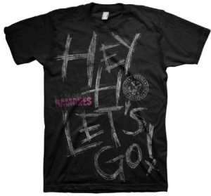 Ramones - Hey, Ho! Black Mens T Shirt i gruppen ÖVRIGT / BW-T-shirts hos Bengans Skivbutik AB (2628342)