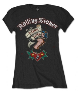 R: Rolling Stones Miss You Black Ladies T Shirt: M -  T-shirt M (M) i gruppen MERCH / T-Shirt / Sommar T-shirt 23 hos Bengans Skivbutik AB (2628362)