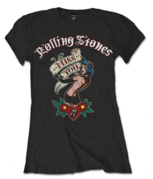 R: Rolling Stones Miss You Black Ladies T Shirt: L -  T-shirt L (L) i gruppen ÖVRIGT / BW-T-shirts hos Bengans Skivbutik AB (2628364)
