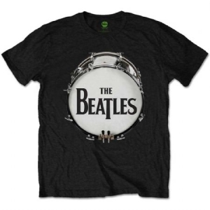 The Beatles Original Drum Skin Mens Black TS -  T-shirt S (S) i gruppen MERCHANDISE / T-shirt / Pop-Rock hos Bengans Skivbutik AB (2629766)