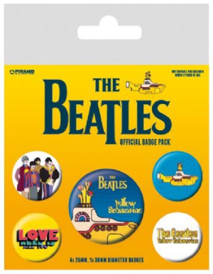 The Beatles - The Beatles (Yellow Submarine) Badge Pac i gruppen MERCHANDISE / Pin-Button Badge / Pop-Rock hos Bengans Skivbutik AB (2988074)