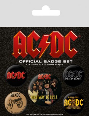 AC/DC - AC/DC Badge Pack Pin (Logo) i gruppen VI TIPSAR / Tips Merch hos Bengans Skivbutik AB (2988081)
