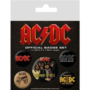 AC/DC - AC/DC Badge Pack Pin (Logo) i gruppen MERCHANDISE / Pin-Button Badge / Hårdrock hos Bengans Skivbutik AB (2988081)