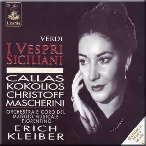 Callas/ Christoff/ Mascherini/ Kleiber - Verdi: I Vespri Siciliani i gruppen CD / Pop hos Bengans Skivbutik AB (3042729)