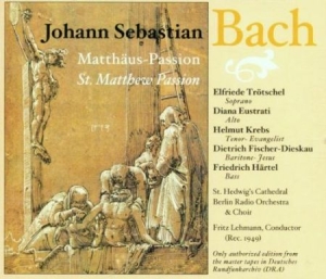 Trötschel/ Fischer-Dieskau/ Krebs/ Leh - Bach: Matthäuspassion Bwv244 i gruppen CD / Pop hos Bengans Skivbutik AB (3042805)
