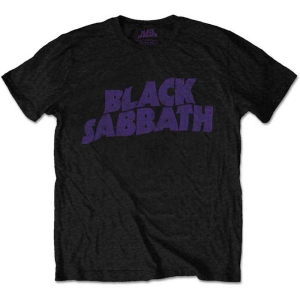 Black Sabbath - Vintage Wavy Logo Uni Bl  (2XL) i gruppen ÖVRIGT / -Start Tshirt hos Bengans Skivbutik AB (3351385)