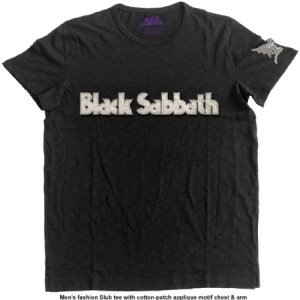 Black Sabbath - T-shirt Logo & Daemon (Applique Motifs) (M) i gruppen Kampanjer / BlackFriday2020 hos Bengans Skivbutik AB (3368827)