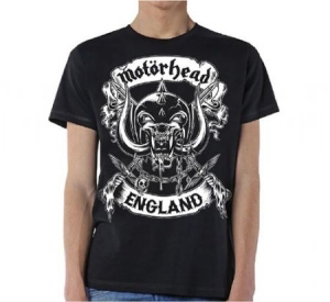 Motorhead - Motörhead Crossed Swords England Crest T-shirt S i gruppen ÖVRIGT / Merch T-Shirts Rea hos Bengans Skivbutik AB (3377767)