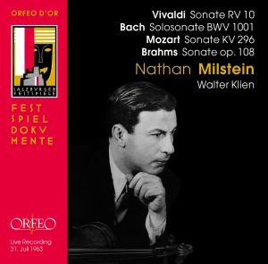 Bach / Brahms / Mozart - Nathan Milstein, Live Recording 196 i gruppen Externt_Lager / Naxoslager hos Bengans Skivbutik AB (3489959)