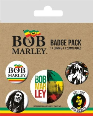Bob Marley - Bob Marley Badge Pack i gruppen Kampanjer / BlackFriday2020 hos Bengans Skivbutik AB (3587739)