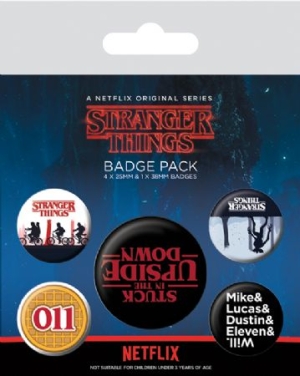 Stranger Things - Stranger Things (Upside Down) Badge Pack i gruppen ÖVRIGT / MK Test 7 hos Bengans Skivbutik AB (3587740)