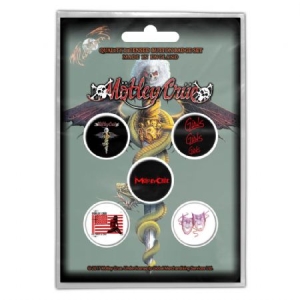 Motley Crue - MOTLEY CRUE BUTTON BADGE PACK: DR FEELGO i gruppen MERCHANDISE / Pin-Button Badge / Hårdrock hos Bengans Skivbutik AB (3640998)