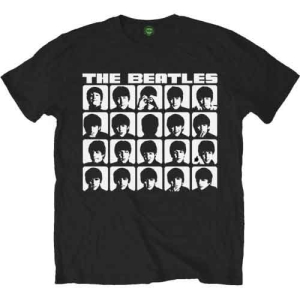 The Beatles - Hard Days Night Faces Mono Uni Bl    i gruppen MERCHANDISE / T-shirt / Pop-Rock hos Bengans Skivbutik AB (3667108)