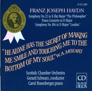 Haydn Franz Joseph - Symphonies 22 & 104 Piano Concerto i gruppen Externt_Lager / Naxoslager hos Bengans Skivbutik AB (3677387)