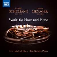 Schumann Camillo  Menager Lauren - Works For Horn & Piano i gruppen Externt_Lager / Naxoslager hos Bengans Skivbutik AB (3720515)