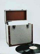 Vinyl Storage - 50LP Record Storage Carry Case - GreyBrown i gruppen ÖVRIGT / Merchandise hos Bengans Skivbutik AB (3737780)