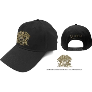 Queen - Gold Classic Crest Bl Baseball C i gruppen ÖVRIGT / Merch Kepsar o Mössor hos Bengans Skivbutik AB (3754531)