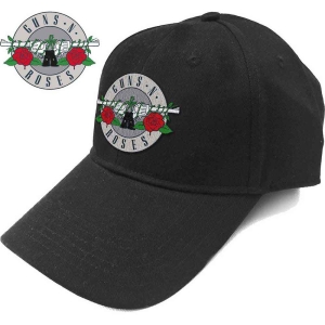 Guns N Roses - Guns N' Roses Unisex Baseball Cap: Silver Circle Logo i gruppen ÖVRIGT / Merch Kepsar o Mössor hos Bengans Skivbutik AB (3755185)