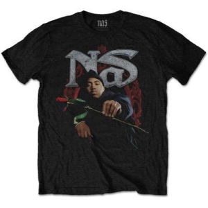 Nas - NAS UNISEX TEE: RED ROSE i gruppen MERCH / T-Shirt / Sommar T-shirt 23 hos Bengans Skivbutik AB (3756640r)