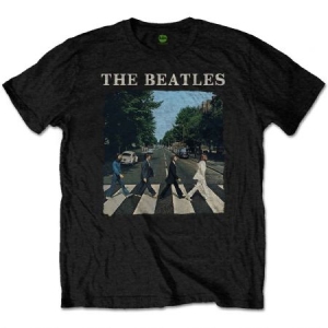Beatles -  The Beatles Unisex Premium Tee: Abbey Road & Logo (M) i gruppen Kampanjer / Tips Tröjor hos Bengans Skivbutik AB (3762410)