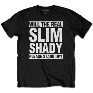 Eminem - Eminem Unisex Tee: The Real Slim Shady i gruppen ÖVRIGT / BW-T-shirts hos Bengans Skivbutik AB (3762836)